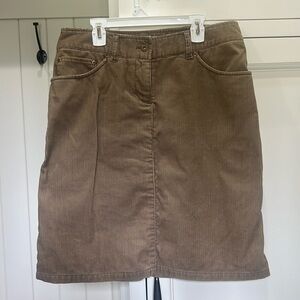 H&M Corduroy Tan skirt.   US Size 10. Five pockets.
